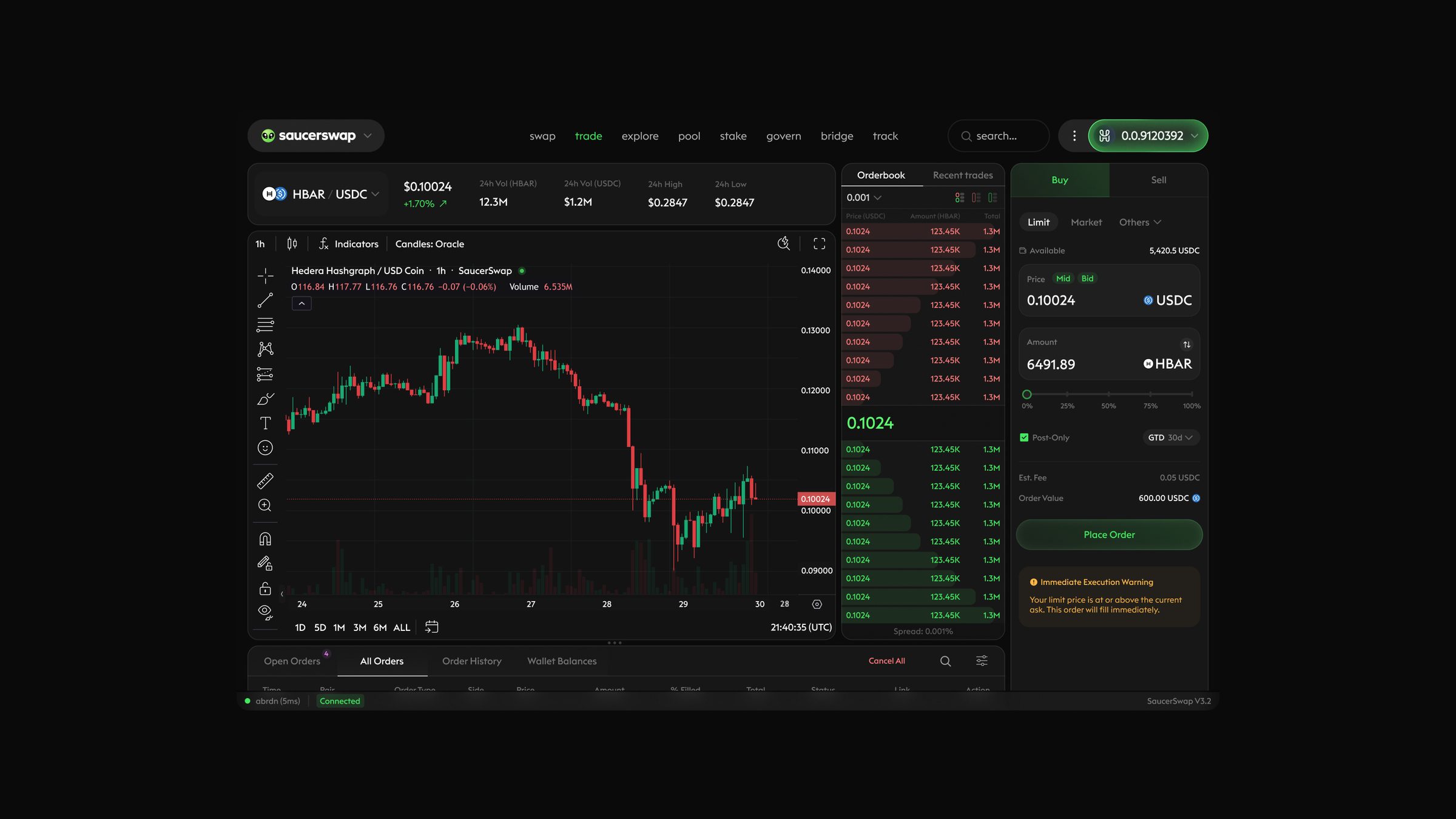 Order book, desktop