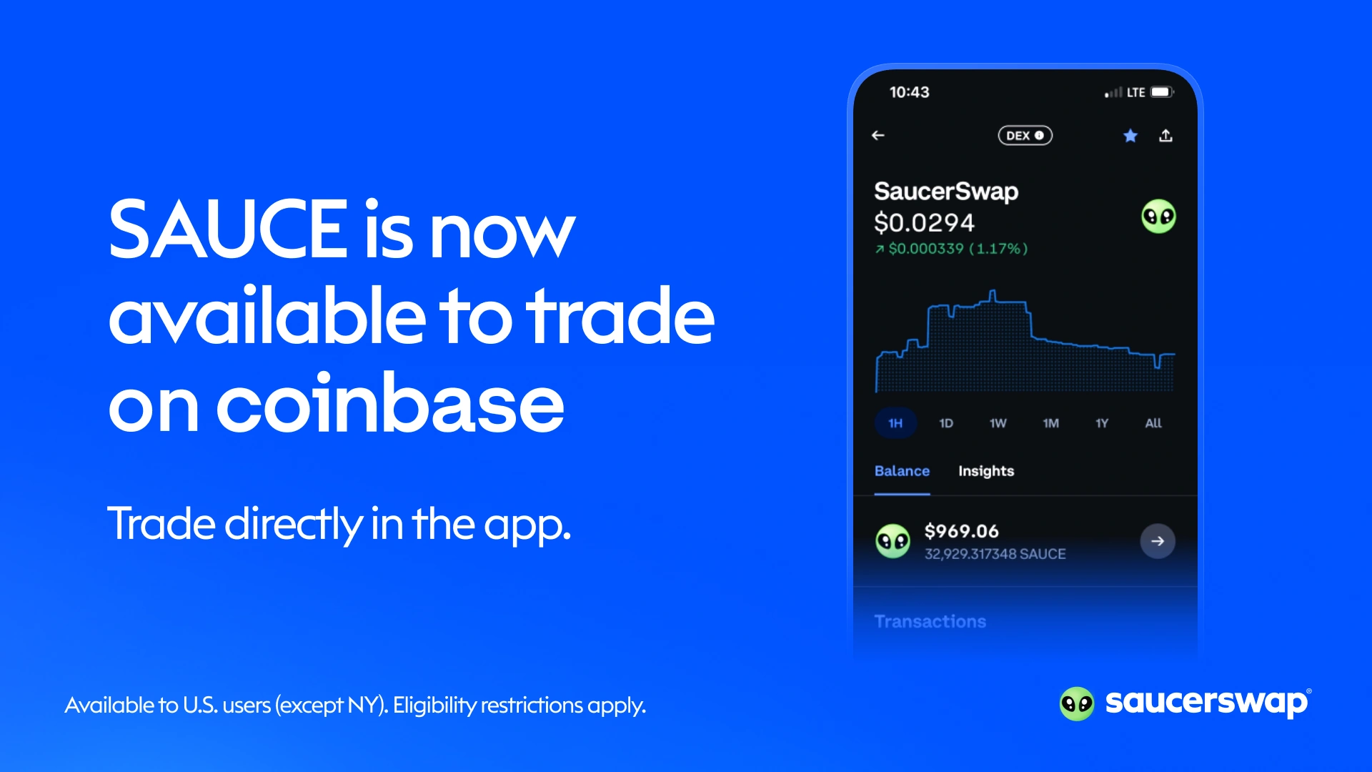 Coinbase x SaucerSwap