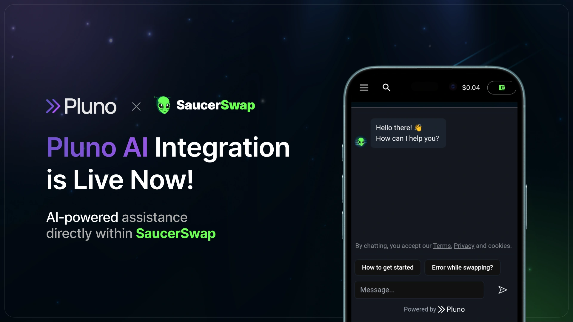 Pluno AI x SaucerSwap